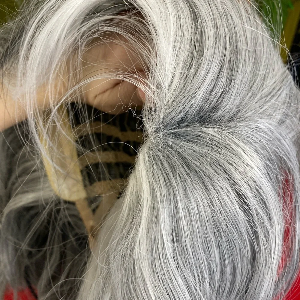 silver fox blowout volume wig